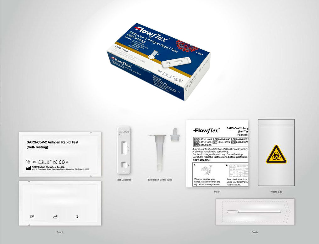 Flowflex™ COVID-19 ART Antigen Rapid Test Kit (1 tests/box) – FlowFlex